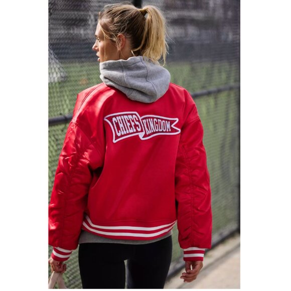 FP Movement x The Wild Collective Exclusive Kansas City Chiefs Bomber Jacket - Picture 4 of 8